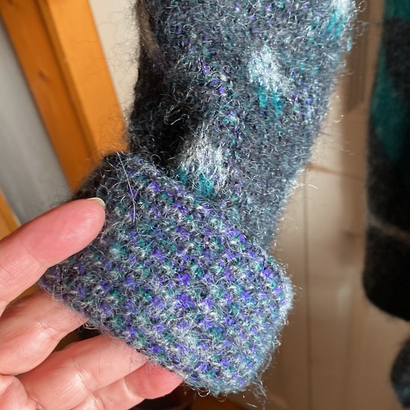 Falcon Italian Design Wool Mohair Blend Heavy Knit Pockets Cardigan/Coat S-XL - Picture 8 of 13